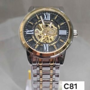 Invicta Objet D Art Automatic Men's Watch w/ Skeleton Dial - 42.5mm, Gold steel