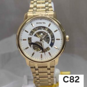 Invicta Objet D Art Automatic Men's Watch w/ Skeleton Dial - 42.5mm, Gold